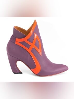 NWB John Fluevog Gogo Twist Ankle Boot, UD 10.5, Purple